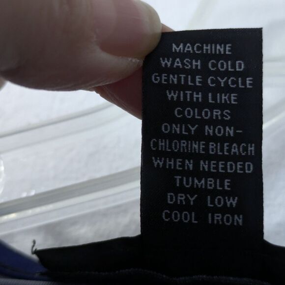 INC International Concepts Blue Dress with Print Pattern, Long Sleeves Womens 2X - Picture 4 of 10